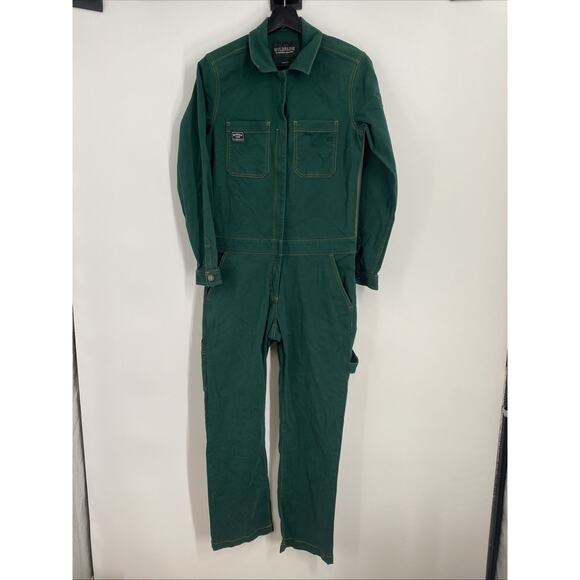 Wild Fang Jumpsuit Women’s Size Small Forest Green Workwear Utility Edgy Grunge - Picture 1 of 12